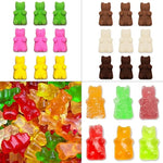 Bộ 2 khuôn silicone hình gấu nhỏ 50 lỗ làm socola, khuôn bánh quy, khuôn kẹo, giao màu ngẫu nhiên, kích thước: 19*13.7*1cm, 50 ô