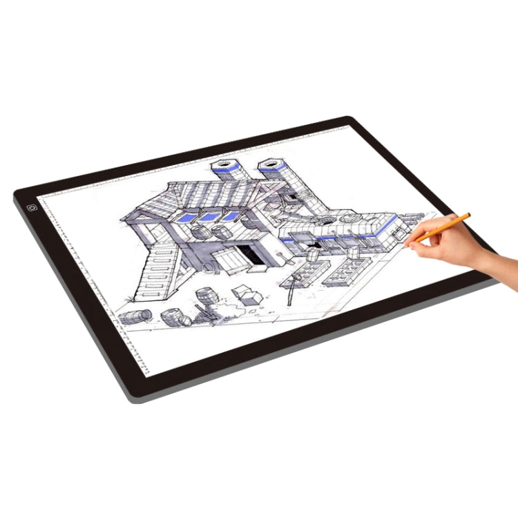Bảng sao chép acrylic điều chỉnh độ sáng ba cấp 23W 12V kích thước A2 cho phác thảo anime, kèm bộ nguồn, A2 có bộ nguồn