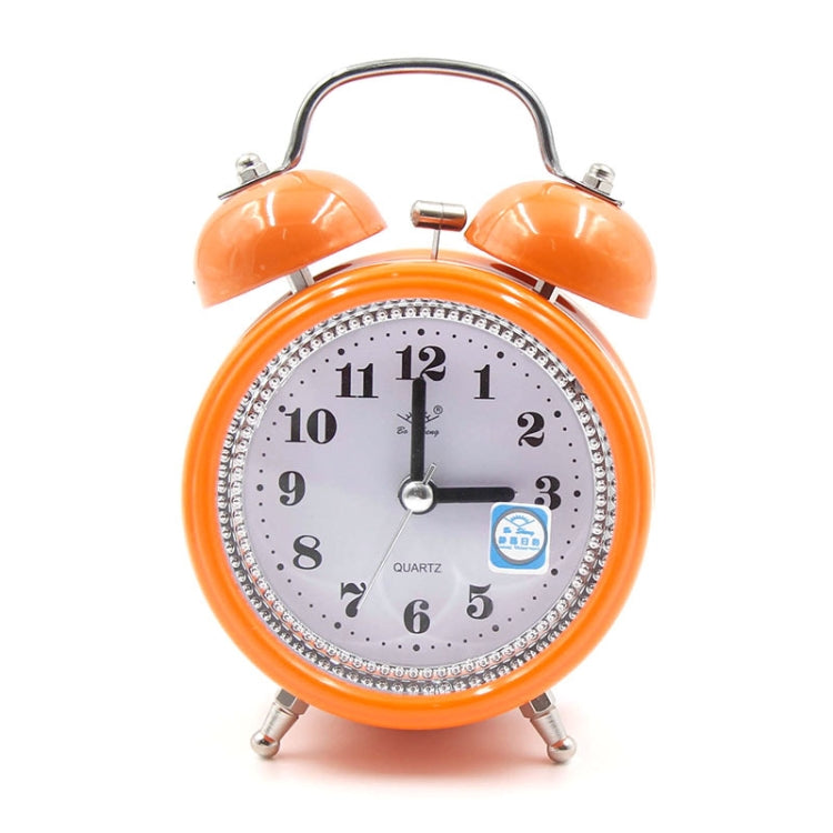 Đồng hồ báo thức kim loại thời trang không tiếng với đèn ngủ, Kích thước: 12*8.5cm