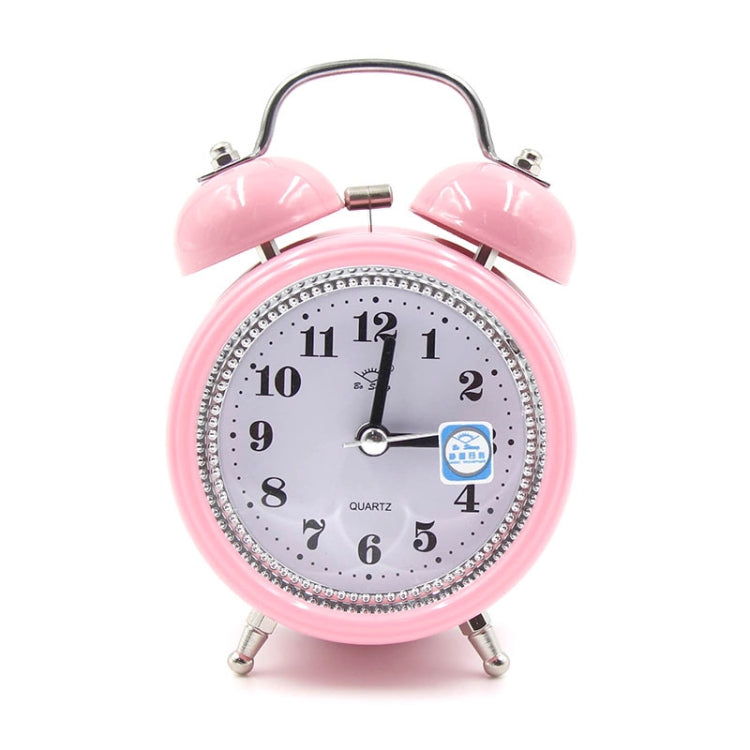 Đồng hồ báo thức kim loại thời trang không tiếng với đèn ngủ, Kích thước: 12*8.5cm