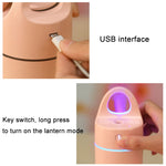 Máy tạo ẩm ion âm mini cổng USB 1.5W - 2W dung tích 175ml, thiết bị làm đẹp và bổ sung nước có đèn LED nhiều màu