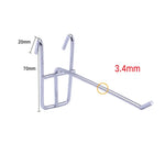 10 cái móc kệ lưới sắt siêu thị 3.5mm, Chiều dài: 25cm, 3.5mm  25cm