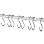 10 cái móc kim loại inox hình chữ S đa năng 3mm, chiều dài: 9cm, 9cm
