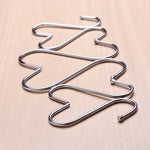 10 cái móc kim loại inox hình chữ S đa năng 3mm, chiều dài: 9cm, 9cm