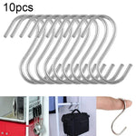10 cái móc kim loại thép không gỉ hình chữ S đa năng 2.5mm, Chiều dài: 5.5cm, 5.5cm