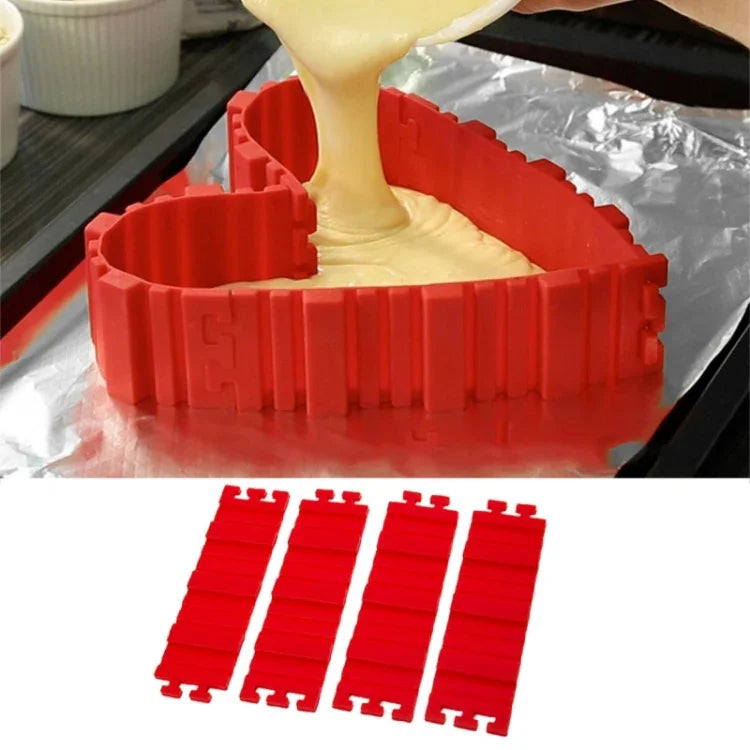 Khuôn bánh silicon, Dụng cụ làm bánh DIY nhiều hình dạng, Phụ kiện nhà bếp, 4 khuôn làm bánh DIY, 4 khuôn làm bánh DIY