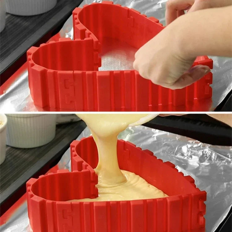 Khuôn bánh silicon, Dụng cụ làm bánh DIY nhiều hình dạng, Phụ kiện nhà bếp, 4 khuôn làm bánh DIY, 4 khuôn làm bánh DIY