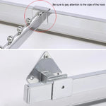 Móc thanh ngang vuông mạ điện 15x30mm cho kệ siêu thị, dài 1m