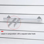 Móc thanh ngang vuông mạ điện 15x30mm cho kệ siêu thị, dài 1m