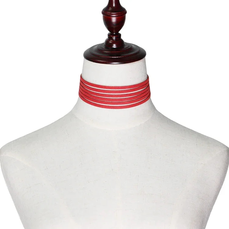 3 chiếc vòng cổ flannel 6 lớp kiểu châu Âu và Mỹ, giao màu ngẫu nhiên, RBXL