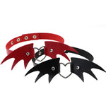 2 chiếc vòng cổ da phong cách punk châu Âu và Mỹ hình cánh quỷ, giao màu ngẫu nhiên, mã CBTXXQ