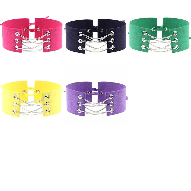 2 chiếc vòng cổ dây nhung nữ phong cách đơn giản châu Âu và Mỹ, giao màu ngẫu nhiên, mã SFQ
