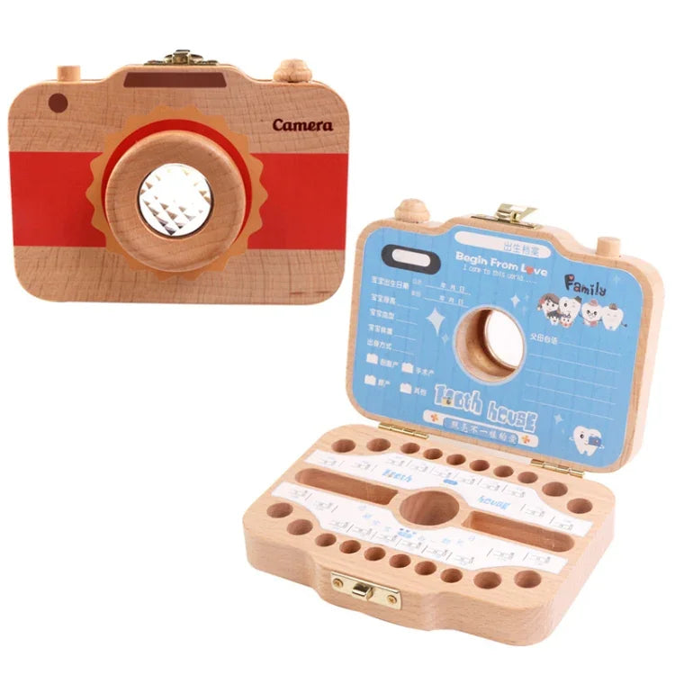 Hộp gỗ sáng tạo cho trẻ em để bảo quản răng sữa rụng, hộp lưu trữ răng trẻ em, HC2455A, HC2455B, HC2455C, HC2455D