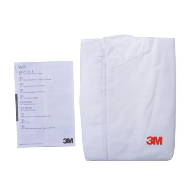 Bộ đồ chống tĩnh điện chống hóa chất chống bụi phun cát liền mảnh 3M 4515 màu trắng có mũ, kích thước: L, 3M L