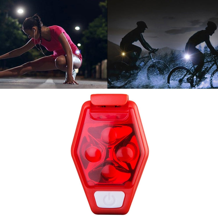 Đèn cảnh báo đa chức năng ngoài trời cho xe đạp chạy bộ, đèn kẹp LED phía sau, màu đỏ, trắng, đen, tím