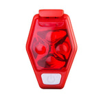 Đèn cảnh báo đa chức năng ngoài trời cho xe đạp chạy bộ, đèn kẹp LED phía sau, màu đỏ, trắng, đen, tím