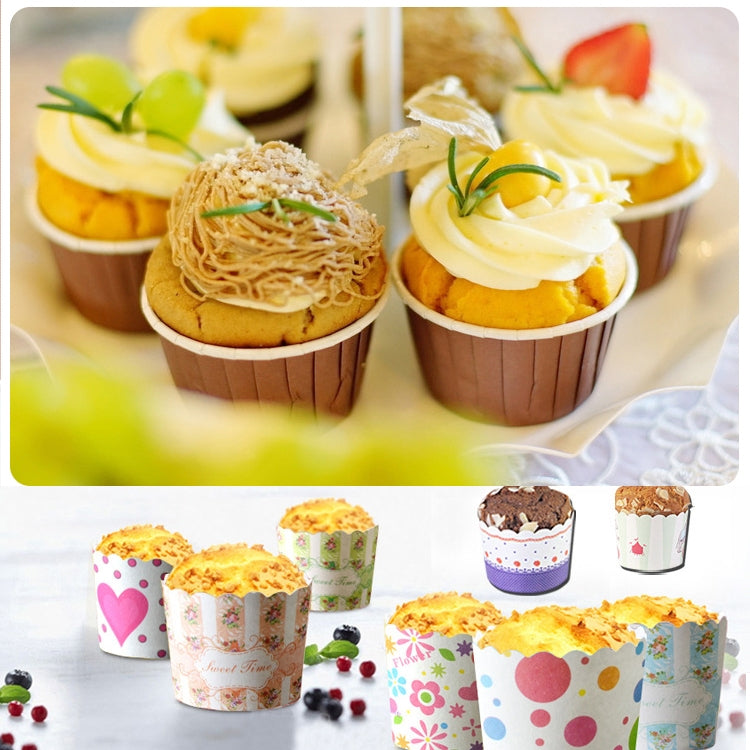 50 cái / gói cốc giấy tròn lót bánh cupcake, cốc bánh muffin, cốc lót bánh socola, kích thước: 5 x 3.8 x 3cm, 5 x 3.8 x 3cm