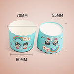 24 cái/cặp cốc giấy tròn lót bánh, cốc muffin, cốc lót bánh cupcake socola, kích thước: 7 x 6 x 5.5cm, màu giao ngẫu nhiên, 6.8 x 5 x 3.9cm