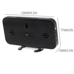 Đồng hồ báo thức LED phản chiếu đa chức năng sáng tạo với gương, chức năng tạm dừng và 2 cổng sạc USB