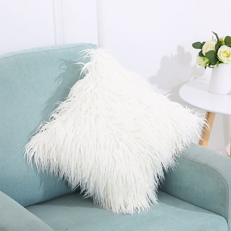 Vỏ gối nhung dài lông mềm phổ biến, vỏ gối vuông lông thú trang trí phòng ngủ, Kích thước: 45 x 45cm