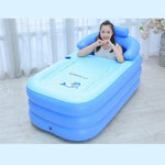 YT-038 bồn tắm hơi gấp gọn đáy mút bơm hơi ấm cho người lớn và bể bơi trẻ em kèm bơm sạc, bể bơi