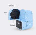 Đồng hồ báo thức robot đồ chơi trẻ em mini thủ công biến dạng
