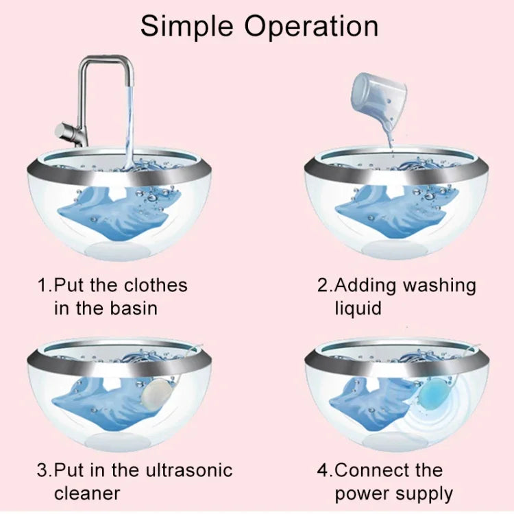 Máy giặt siêu âm mini di động cho quần áo / rau củ / trái cây, kiểu giọt nước