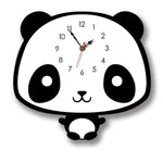 Creative Home Office Bedroom Decoration Panda Swing Acrylic Wall Clock, Panda Swing Acrylic Wall Clock
