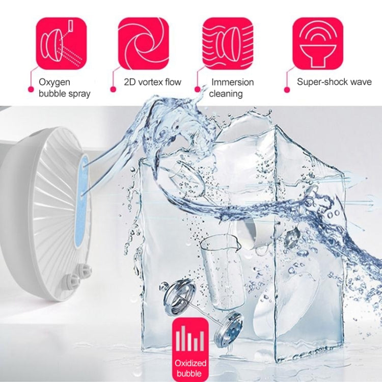 Máy rửa rau quả mini siêu âm GYB001 cổng sạc USB, bao bì trung tính (xanh lá, xanh dương, vàng champagne, hồng)