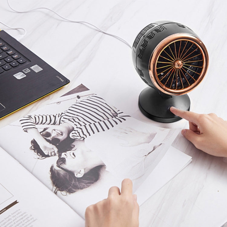Quạt điện để bàn mini sạc USB điều chỉnh được, làm mát bằng đối lưu không khí, hỗ trợ điều khiển 2 tốc độ