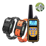 880-2 800 Yards Vòng Cổ Huấn Luyện Chó Điều Khiển Từ Xa Có Thể Sạc Lại Thiết Bị Chống Sủa, 880-2 Đen Đen, 880-2 Đen+Cam
