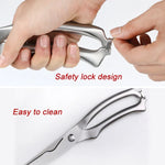 Kéo cắt xương gà cá gia cầm nhà bếp 10 inch bằng thép không gỉ, hộp quà tặng, hộp quà tặng