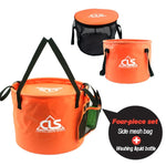 Túi đựng dụng cụ câu cá cắm trại gấp đôi thoát nước PVC 30L 4 trong 1
