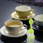 Bộ lọc trà inox hình lá silicone thực phẩm làm túi lọc trà, giao màu ngẫu nhiên, hình lá