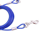 Dây cáp thép hai đầu Dây kéo chó 2 trong 1 Dây dắt chó có tay cầm, Chiều dài: 10m, Giao màu ngẫu nhiên, Chiều dài: 10m