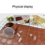 Bộ đệm silicone kích thước lớn nướng bếp + Nồi có khung + Hộp màu, Bộ khuôn làm bánh Macaron