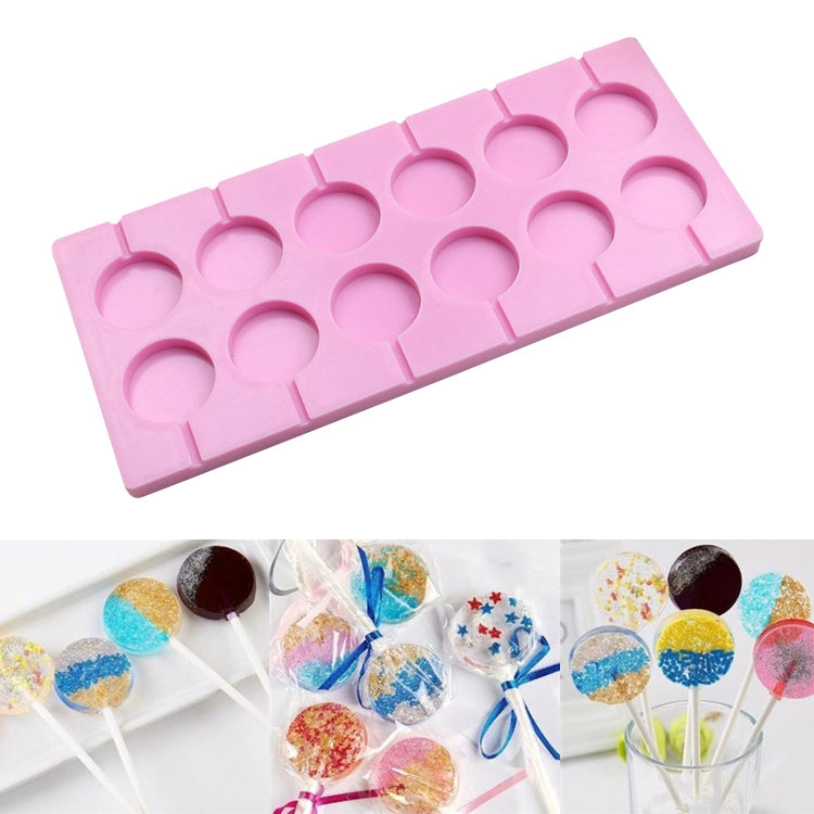 12 khuôn socola silicon tự làm dung tích lớn (hình kẹo mút), hình bò, hình kẹo mút