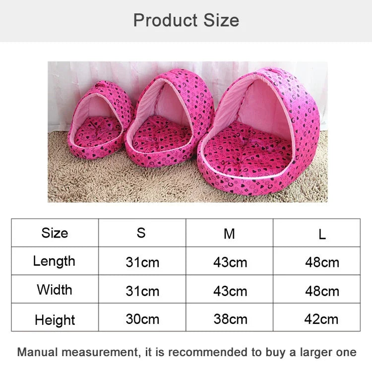 Nhà Chó Hình Lều Sáng Tạo Cho Chó Mèo Thú Cưng Nhỏ, Kích Thước: L, 42*48*48cm, Kích Thước: L