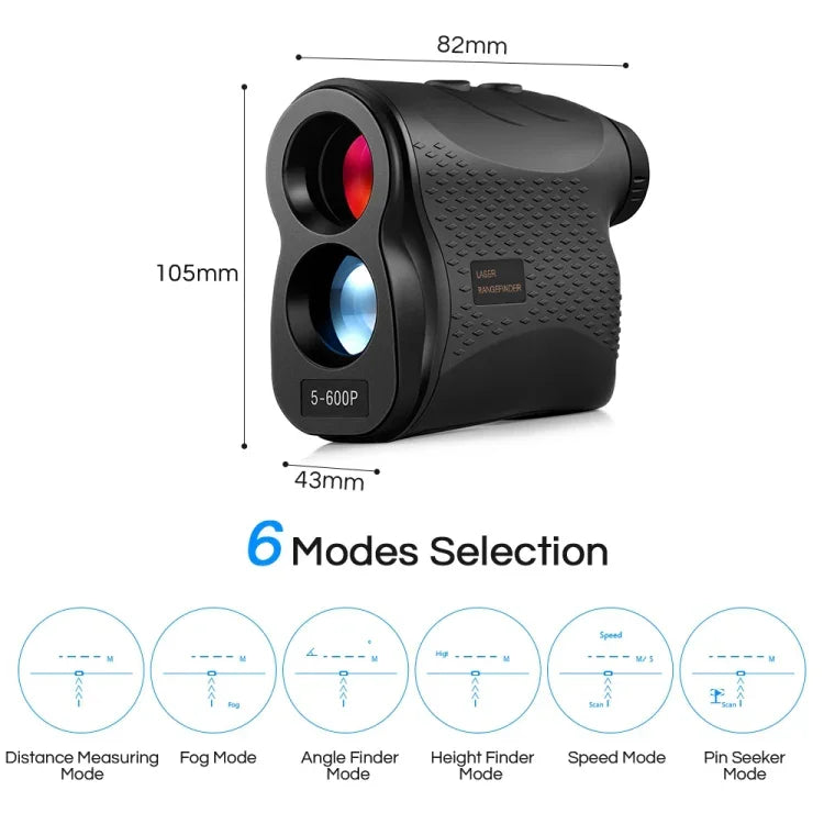 Máy đo khoảng cách laser golf cầm tay 5-600P, ống nhòm đo khoảng cách, đo khoảng cách 600m, 5-600m