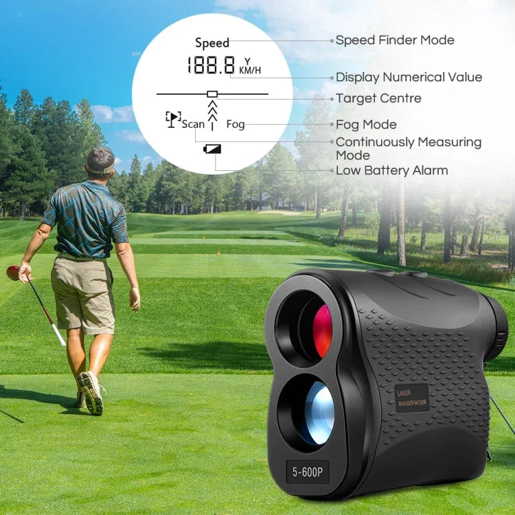 Máy đo khoảng cách laser golf cầm tay 5-600P, ống nhòm đo khoảng cách, đo khoảng cách 600m, 5-600m