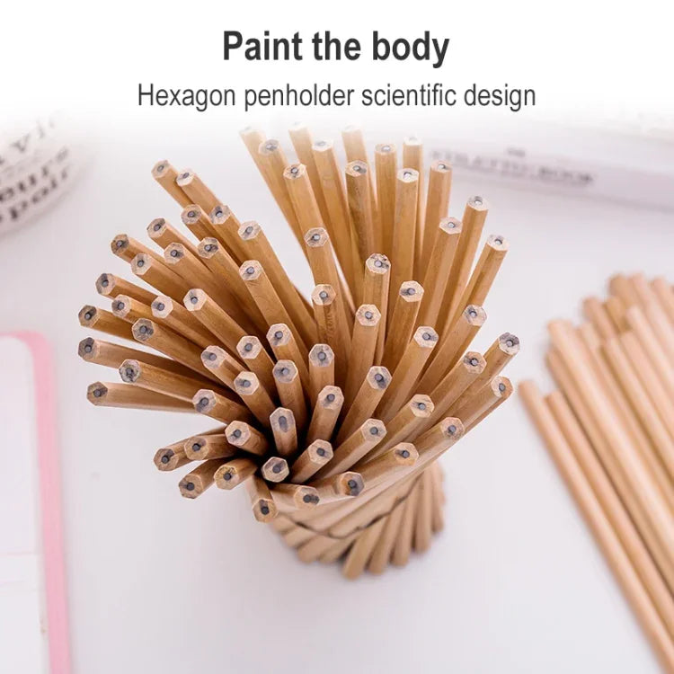 50 Cái Bút Chì Gỗ Thô Bảo Vệ Môi Trường HB Dùng Cho Trẻ Em, Văn Phòng Phẩm, Bút Chì HB