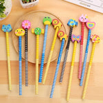 Bộ 10 bút chì gỗ HB hoạt hình sáng tạo kèm tẩy cho trẻ em, dùng cho trường học và văn phòng, giao màu ngẫu nhiên, bút chì HB có tẩy