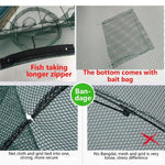 Lưới câu gấp tự động 20 lỗ bằng nylon bẫy tôm cua cá nhỏ, 20 lỗ