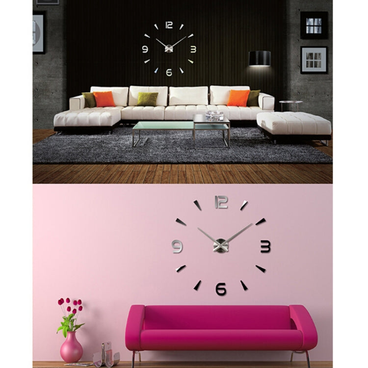 Đồng hồ trang trí phòng ngủ không khung, gương 3D lớn dán tường tự làm, đồng hồ im lặng, kích thước: 100*100cm, 3M013S (Đen), 3M013S (Vàng), 3M013S (Bạc)
