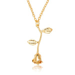 Dây chuyền trang sức mặt dây chuyền hoa hồng quà ngày Valentine, Chiều dài dây: 45cm