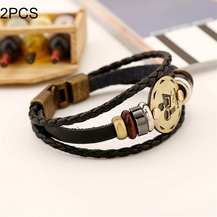 2 chiếc vòng tay đôi tình nhân da bện chi tiết chòm sao, cỡ: 21*1.2cm, HC3505A, HC3505B, HC3505C, HC3505D, HC3505E, HC3505F, HC3505G, HC3505H, HC3505J, HC3505K, HC3505L, HC3505M