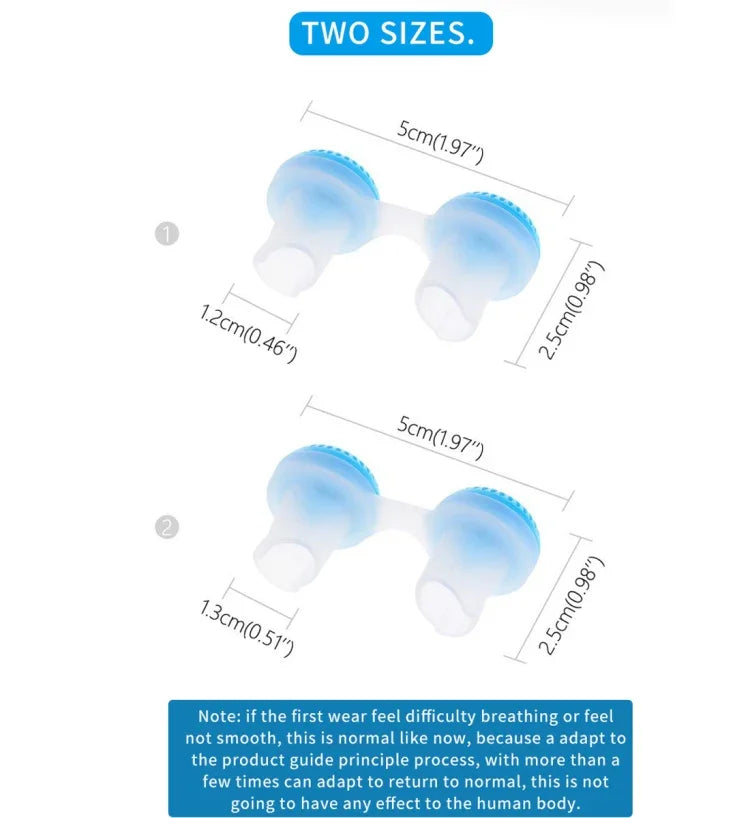 2 bộ máy lọc không khí chống ngáy 2 trong 1 bằng ABS và silicone