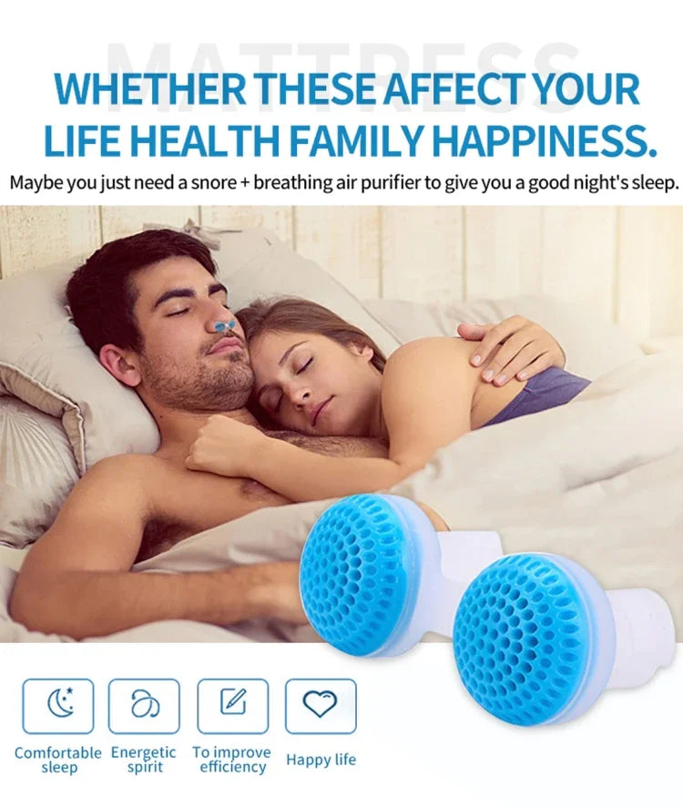 2 bộ máy lọc không khí chống ngáy 2 trong 1 bằng ABS và silicone
