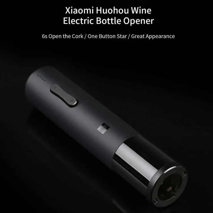 Bộ dụng cụ mở rượu tự động Xiaomi Youpin Huohou, máy mở nút chai điện kèm dao cắt màng, dụng cụ mở nút chai