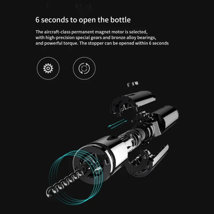 Bộ dụng cụ mở rượu tự động Xiaomi Youpin Huohou, máy mở nút chai điện kèm dao cắt màng, dụng cụ mở nút chai